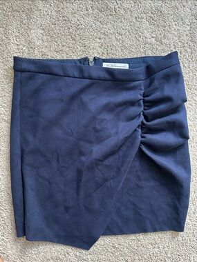 BCBGeneration Navy Ruched Wrap Pencil Skirt